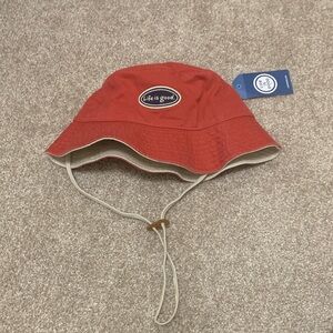 Life Is Good Red Bucket Hat
